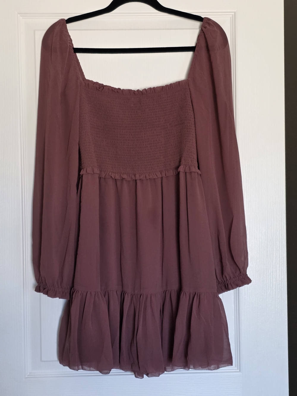 Aritzia Wilfred Tempest Chiffon Dress - Ashy Rose Pink Size M - Picture 5 of 8